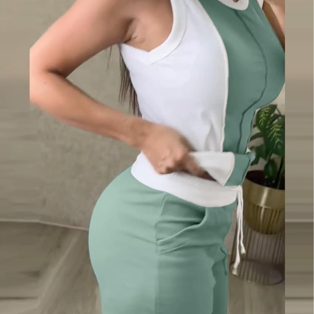 Drawstring Pants And Top - Picture 2 of 9